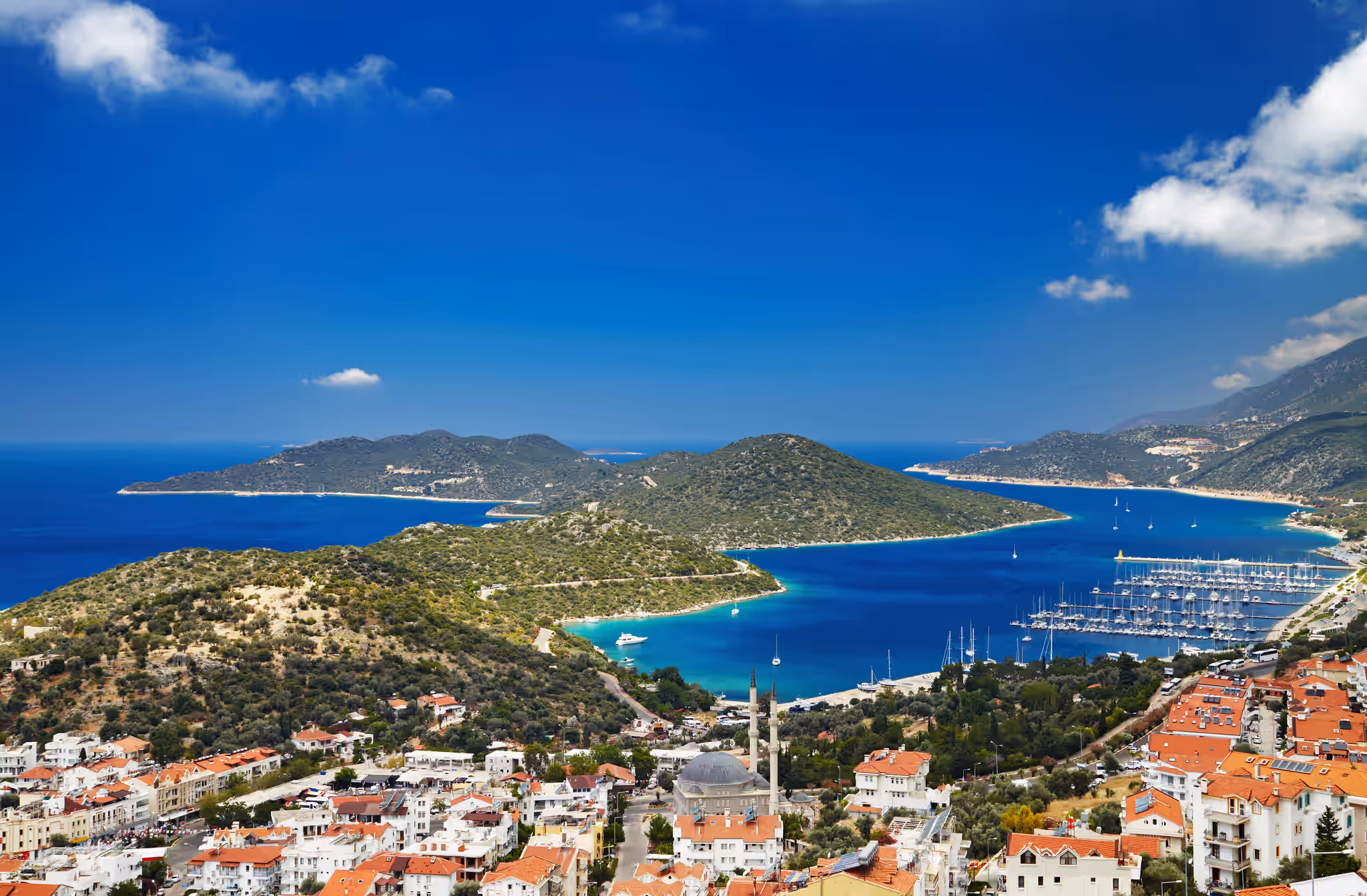 Kaş harbor and sea view