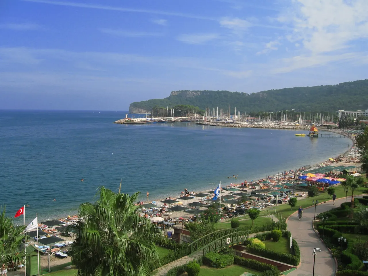Kemer beach and sea view