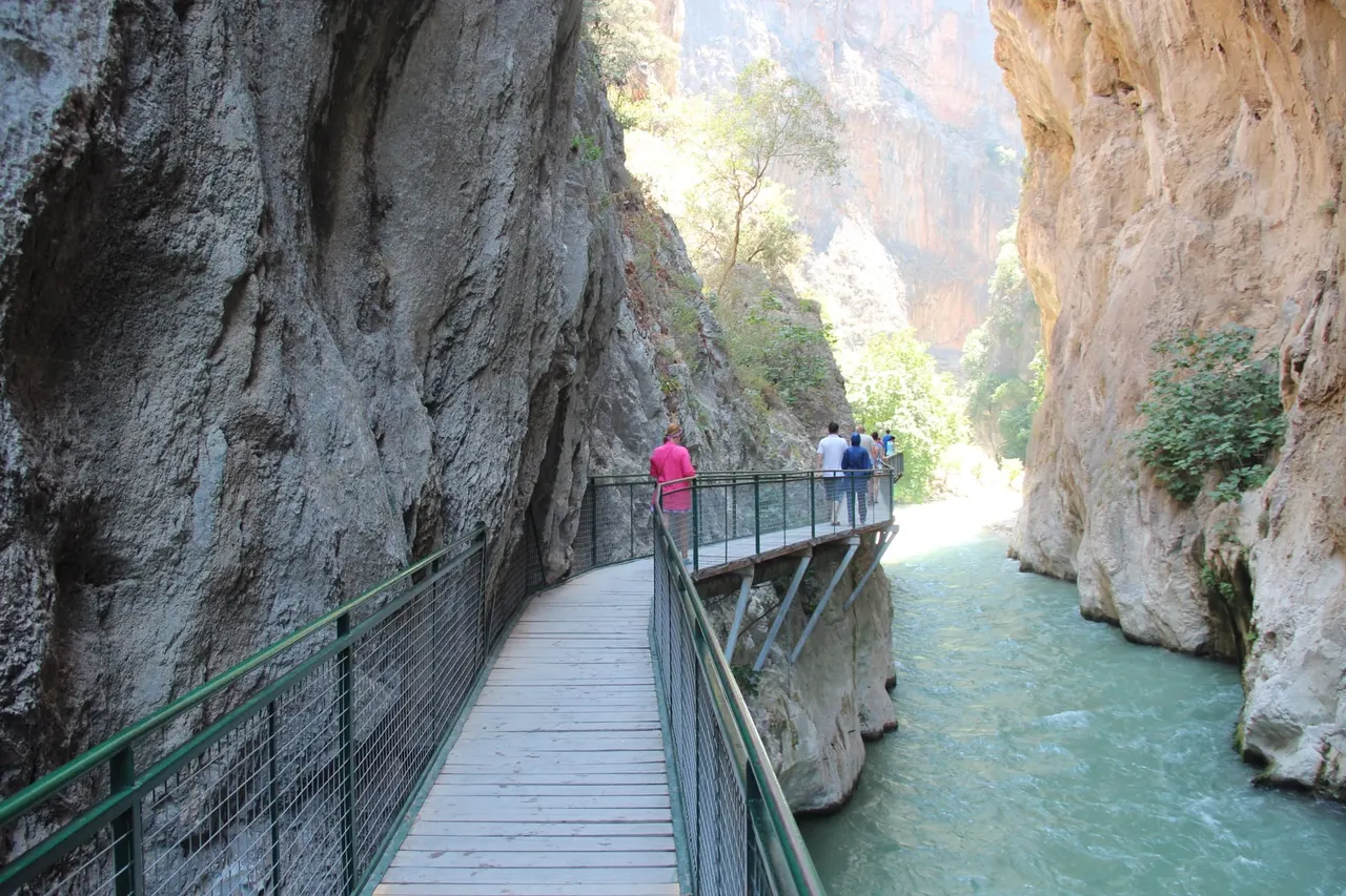 Saklıkent Canyon mountain gorge and walking route